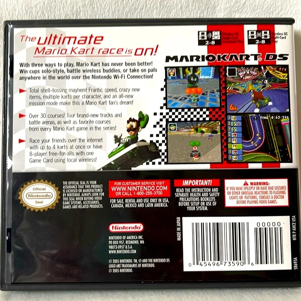 Mario Kart DS ( Nintendo DS, 2005) - CIB Complete with Manual Authentic